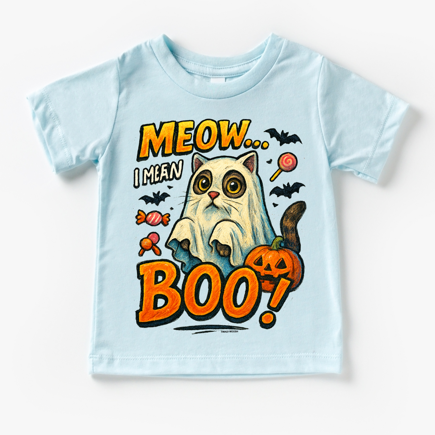 Meow.. I Mean Boo Halloween Cat Shirt - Halloween Tee-Miller Ranch TX