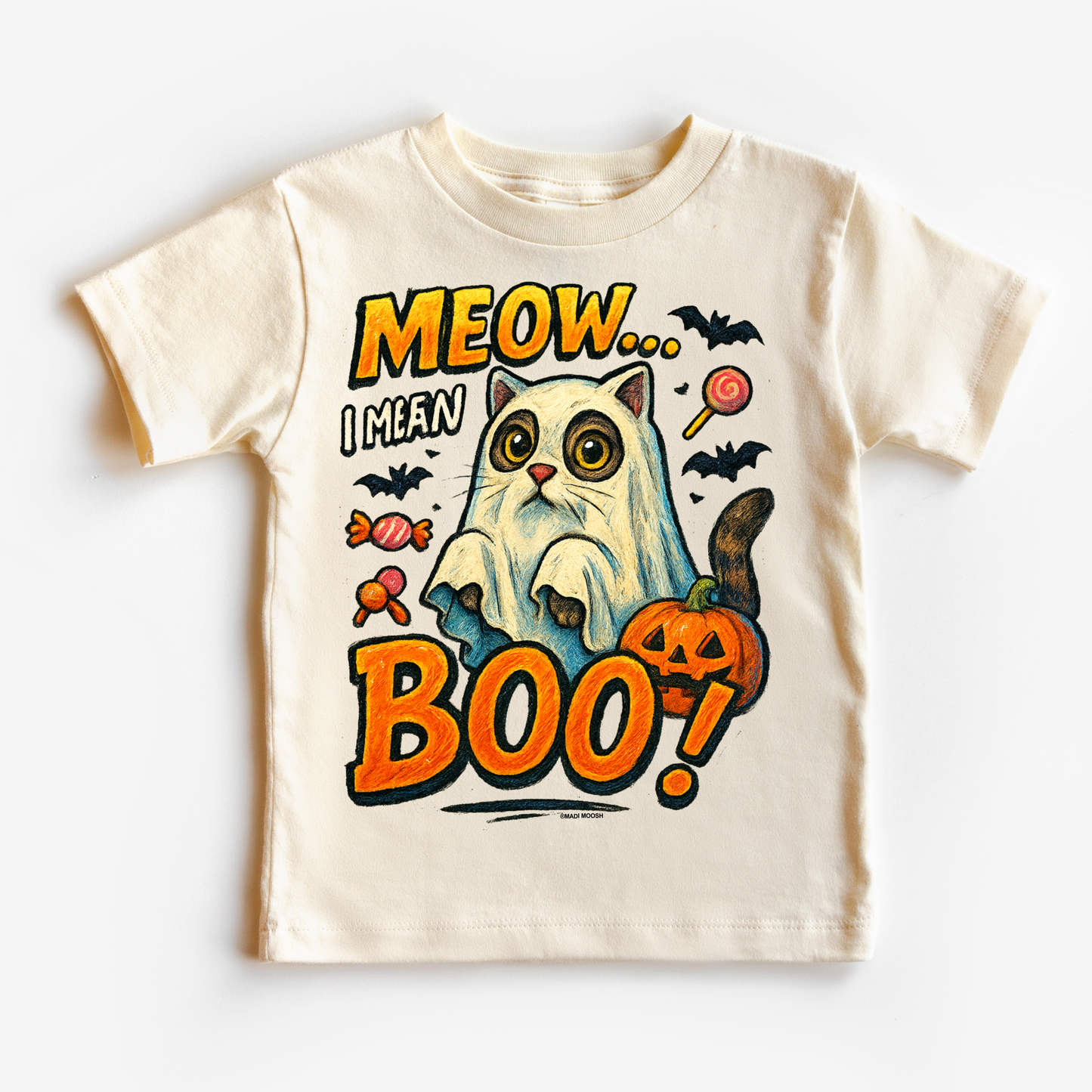 Meow.. I Mean Boo Halloween Cat Shirt - Halloween Tee-Miller Ranch TX