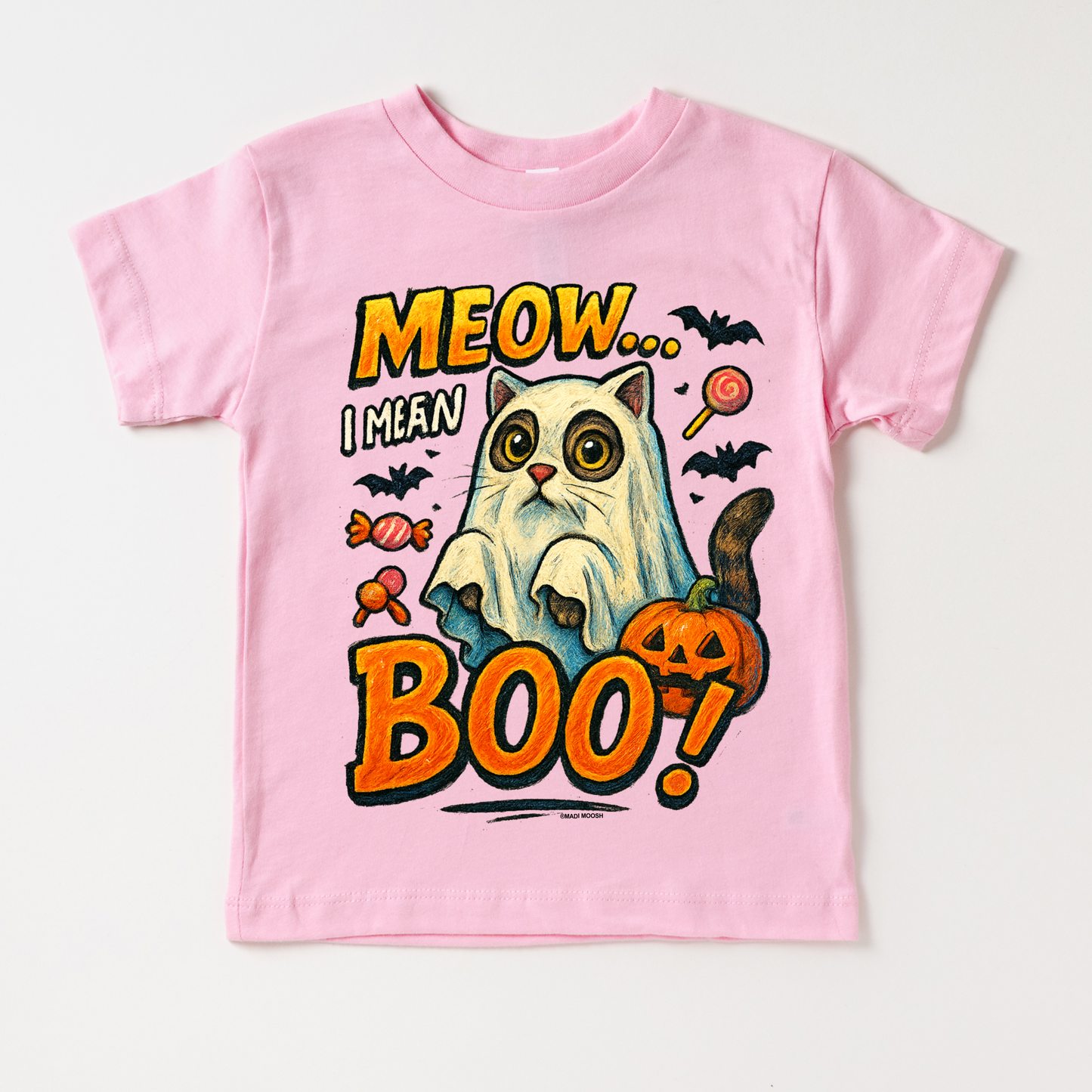 Meow.. I Mean Boo Halloween Cat Shirt - Halloween Tee-Miller Ranch TX
