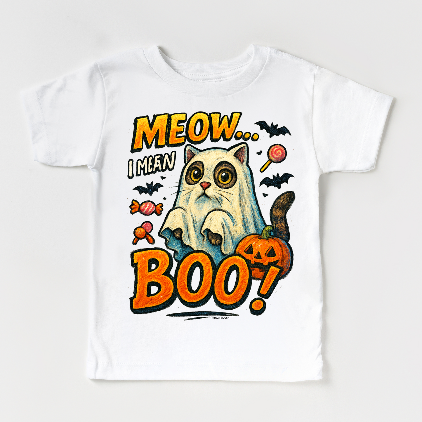Meow.. I Mean Boo Halloween Cat Shirt - Halloween Tee-Miller Ranch TX