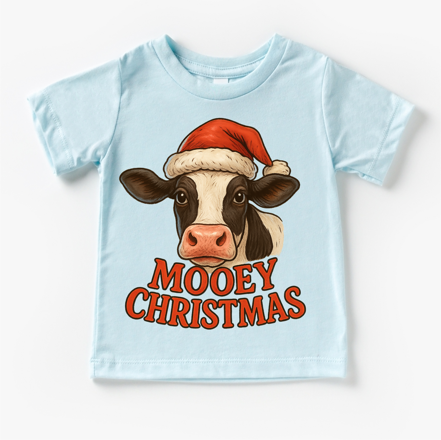 Mooey Christmas Country Cow Shirt - Farm Christmas Tee-Miller Ranch TX
