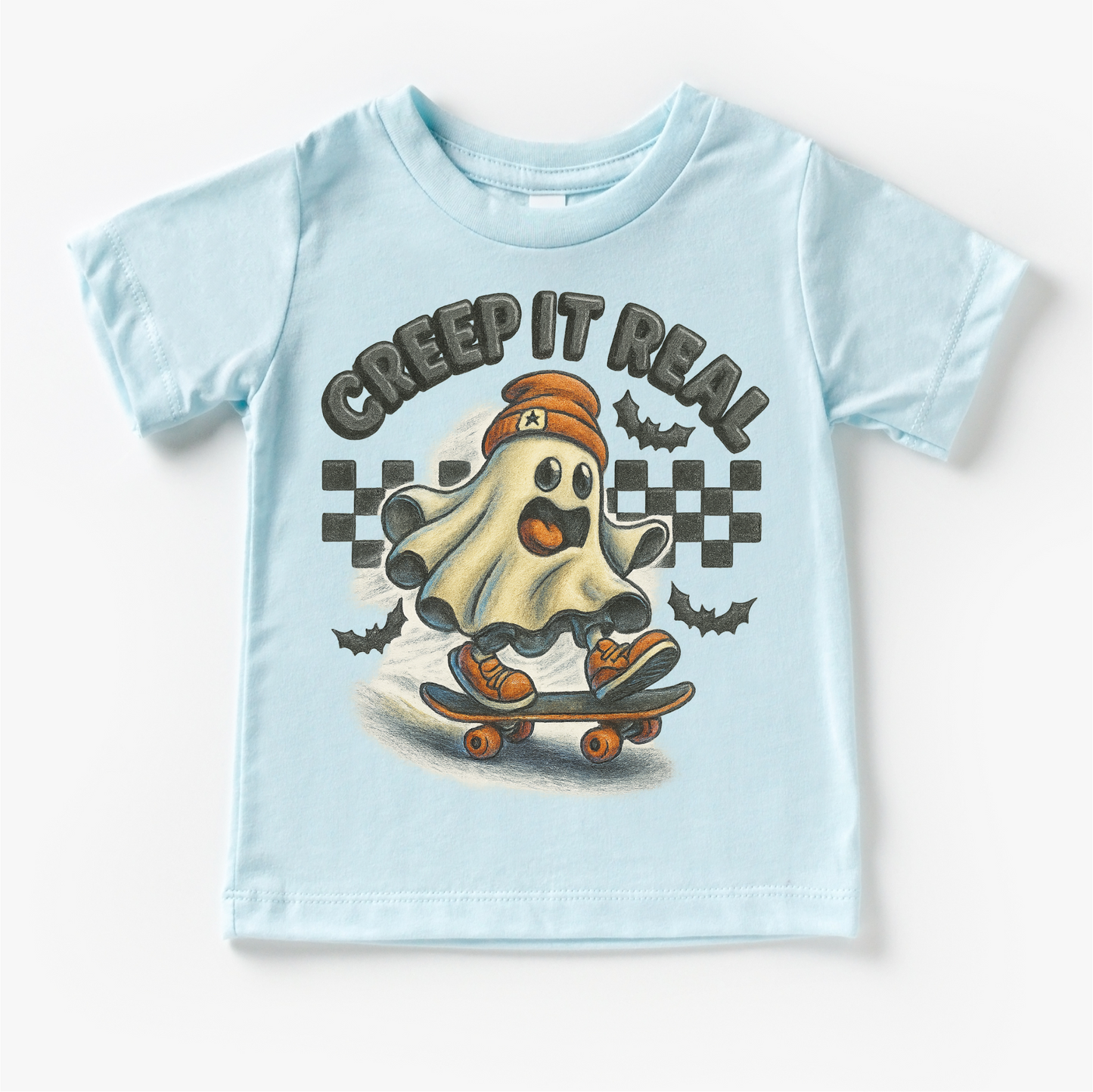 Creep It Real Skateboard Ghost Halloween Shirt - Halloween Tee-Miller Ranch TX