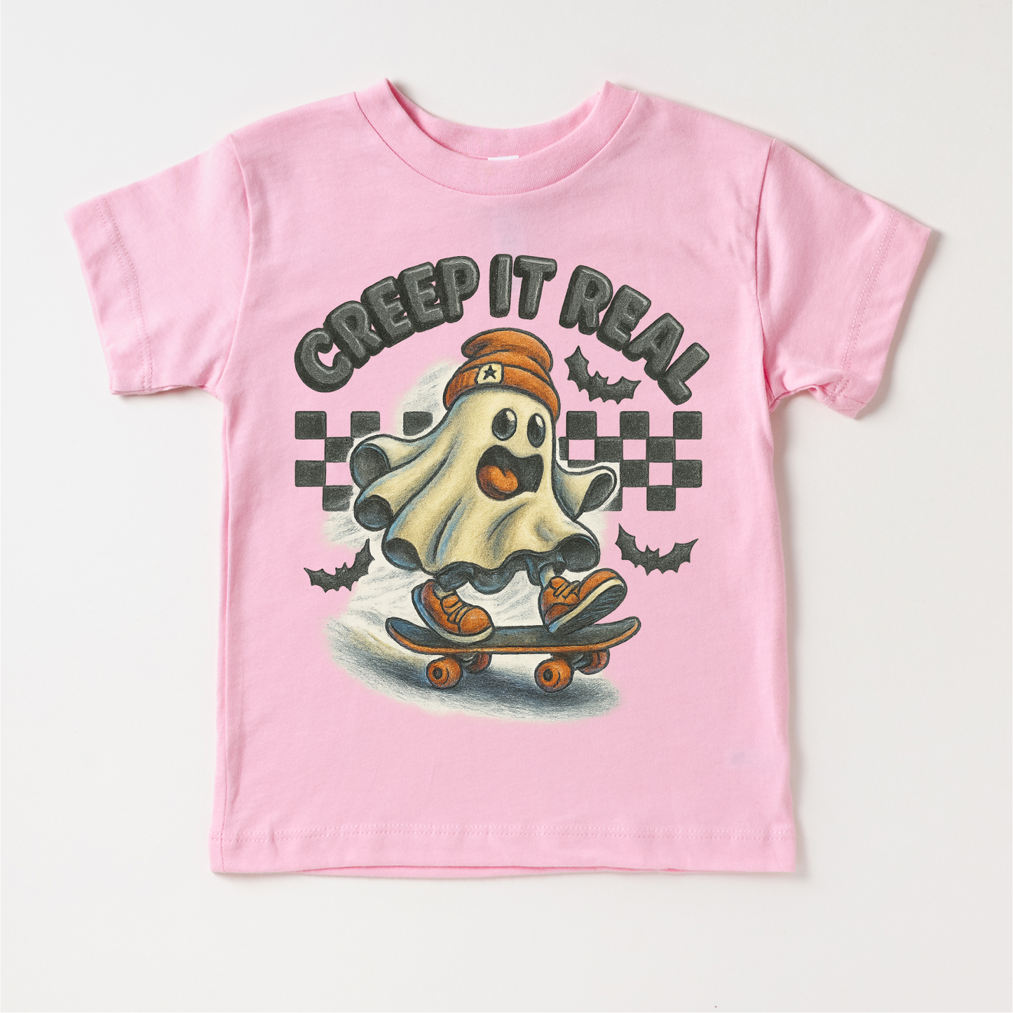 Creep It Real Skateboard Ghost Halloween Shirt - Halloween Tee-Miller Ranch TX