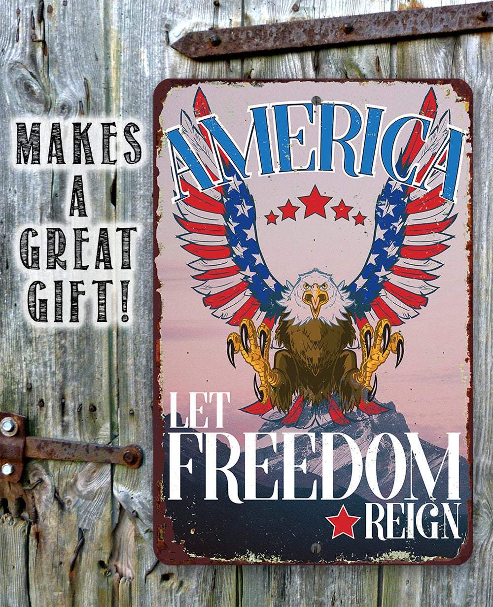America - Metal Sign-Miller Ranch TX