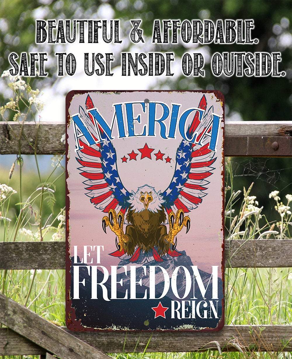 America - Metal Sign-Miller Ranch TX