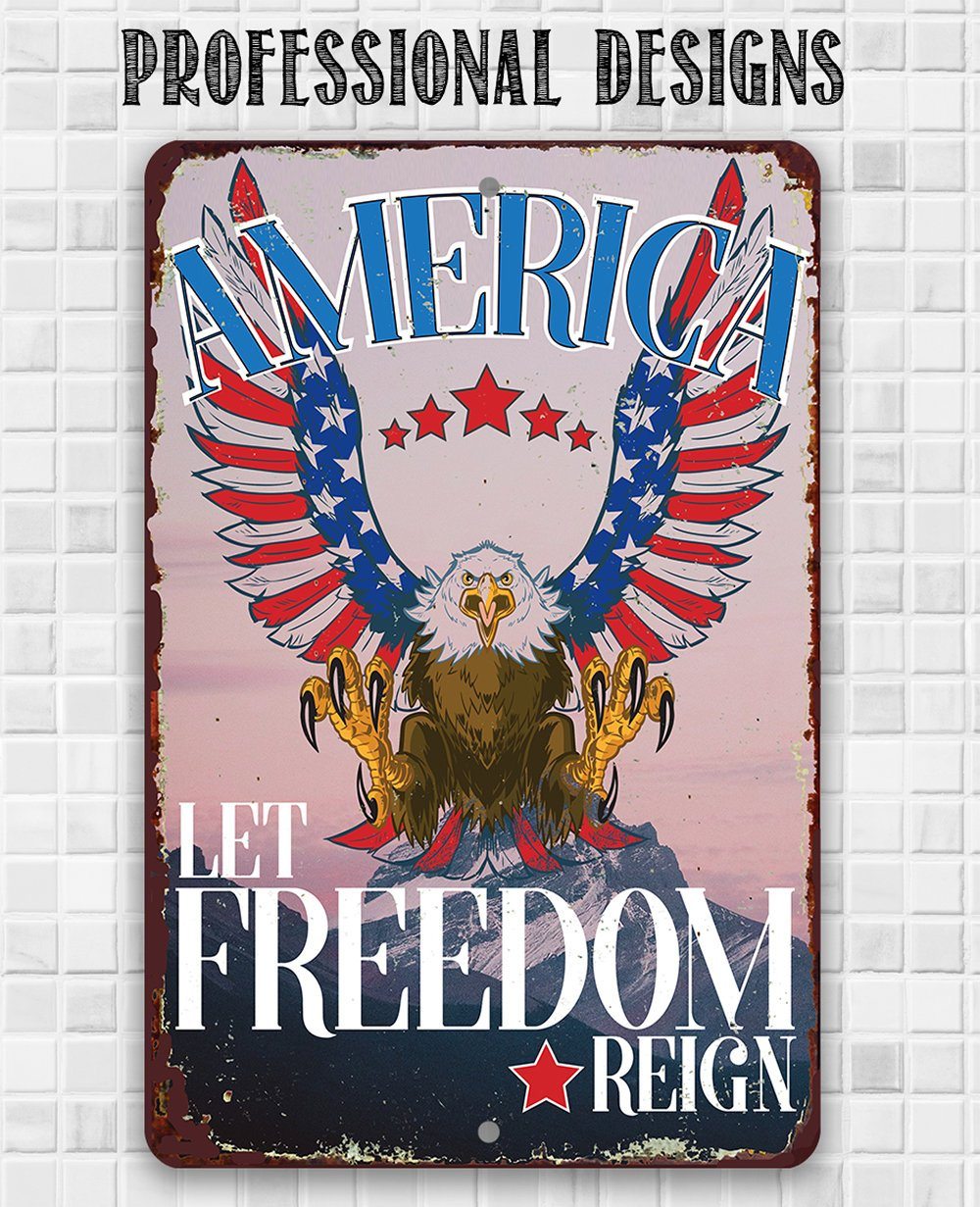 America - Metal Sign-Miller Ranch TX