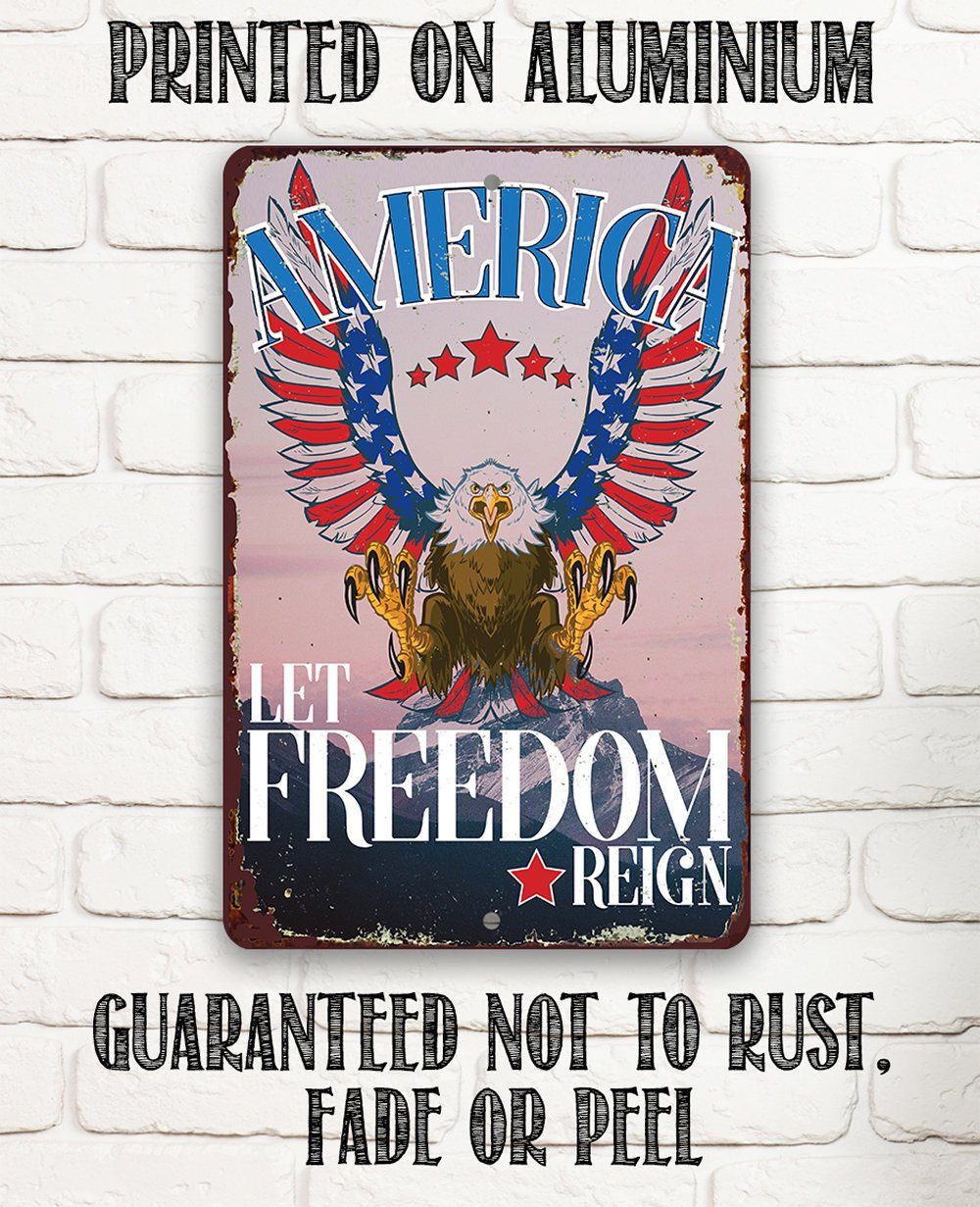America - Metal Sign-Miller Ranch TX