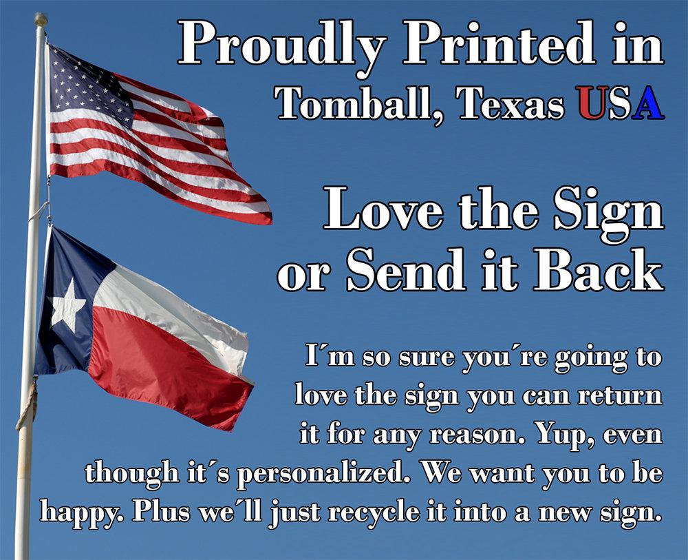 American Flag - Metal Sign-Miller Ranch TX