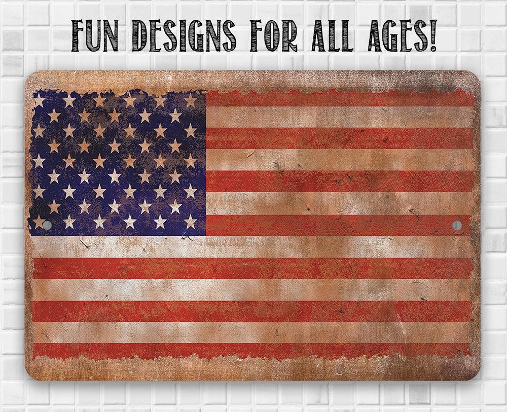 American Flag - Metal Sign-Miller Ranch TX