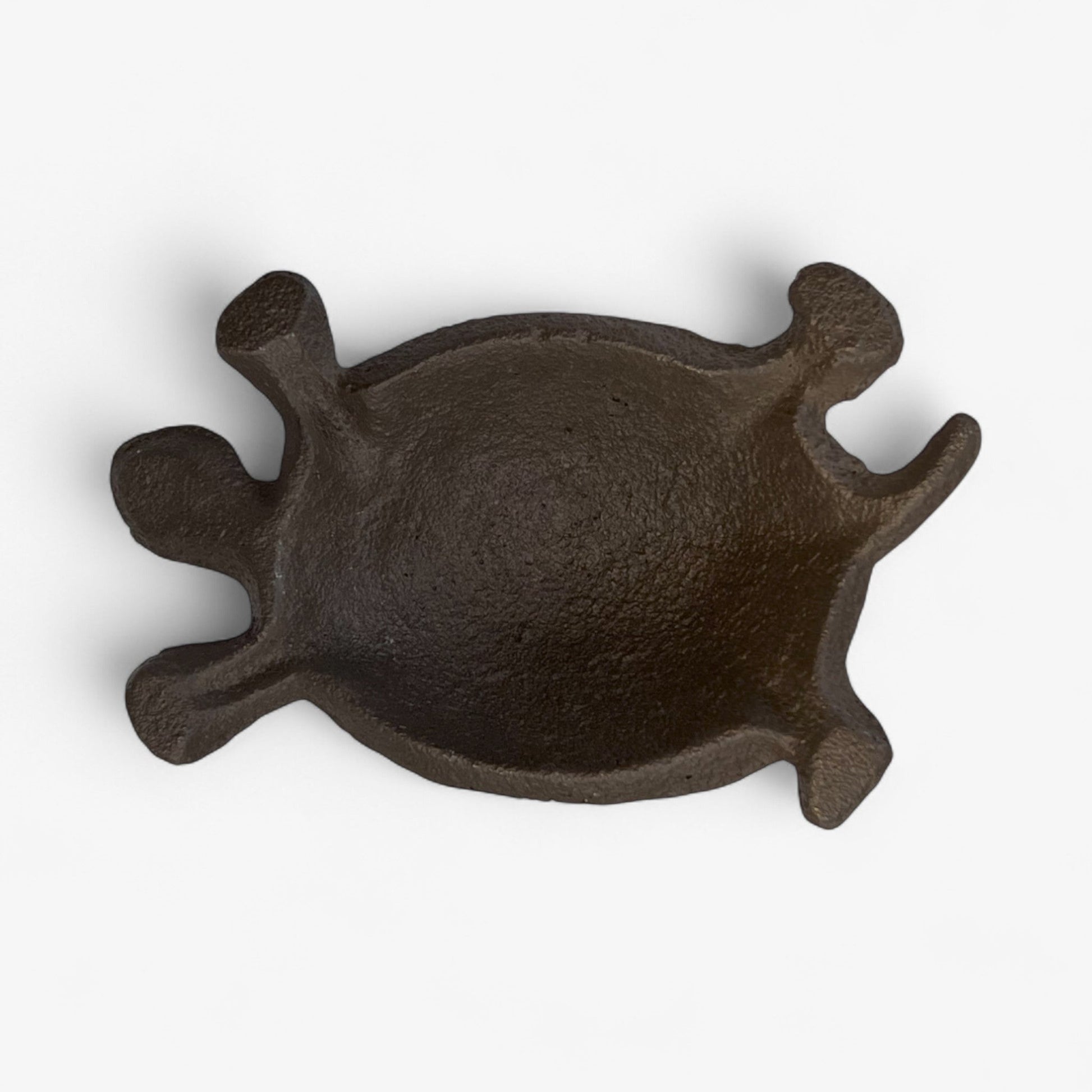 Rustic Cast Iron Turtle Garden Statue, Whimsical Outdoor Decor-Miller Ranch TX