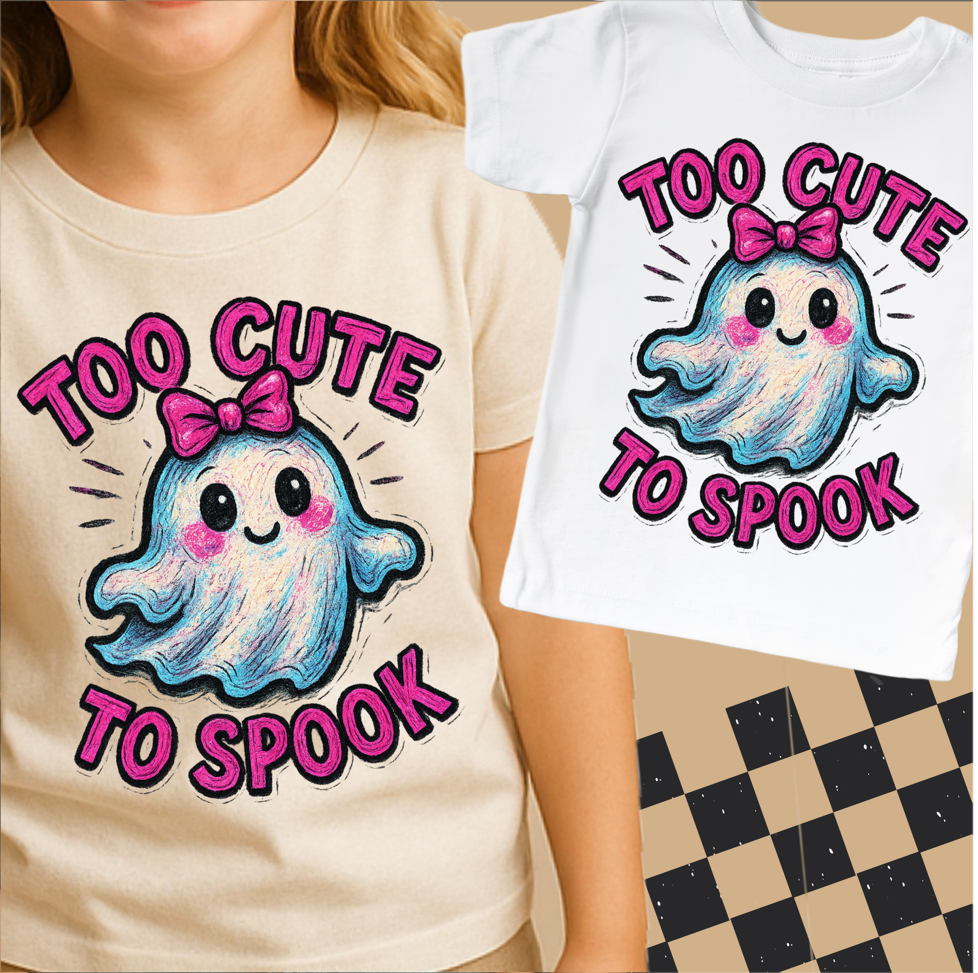 Too Cute To Spook Halloween Shirt - Girls Halloween Tee-Miller Ranch TX
