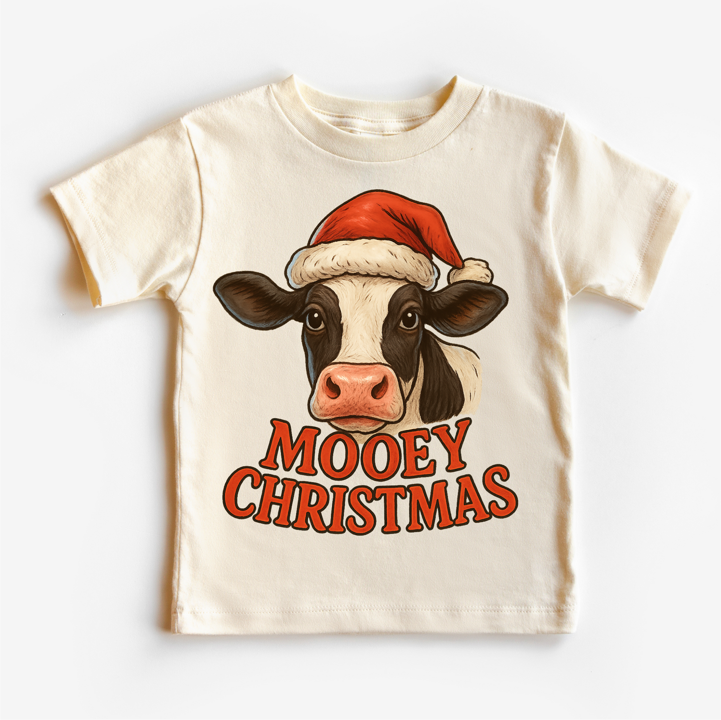 Mooey Christmas Country Cow Shirt - Farm Christmas Tee-Miller Ranch TX