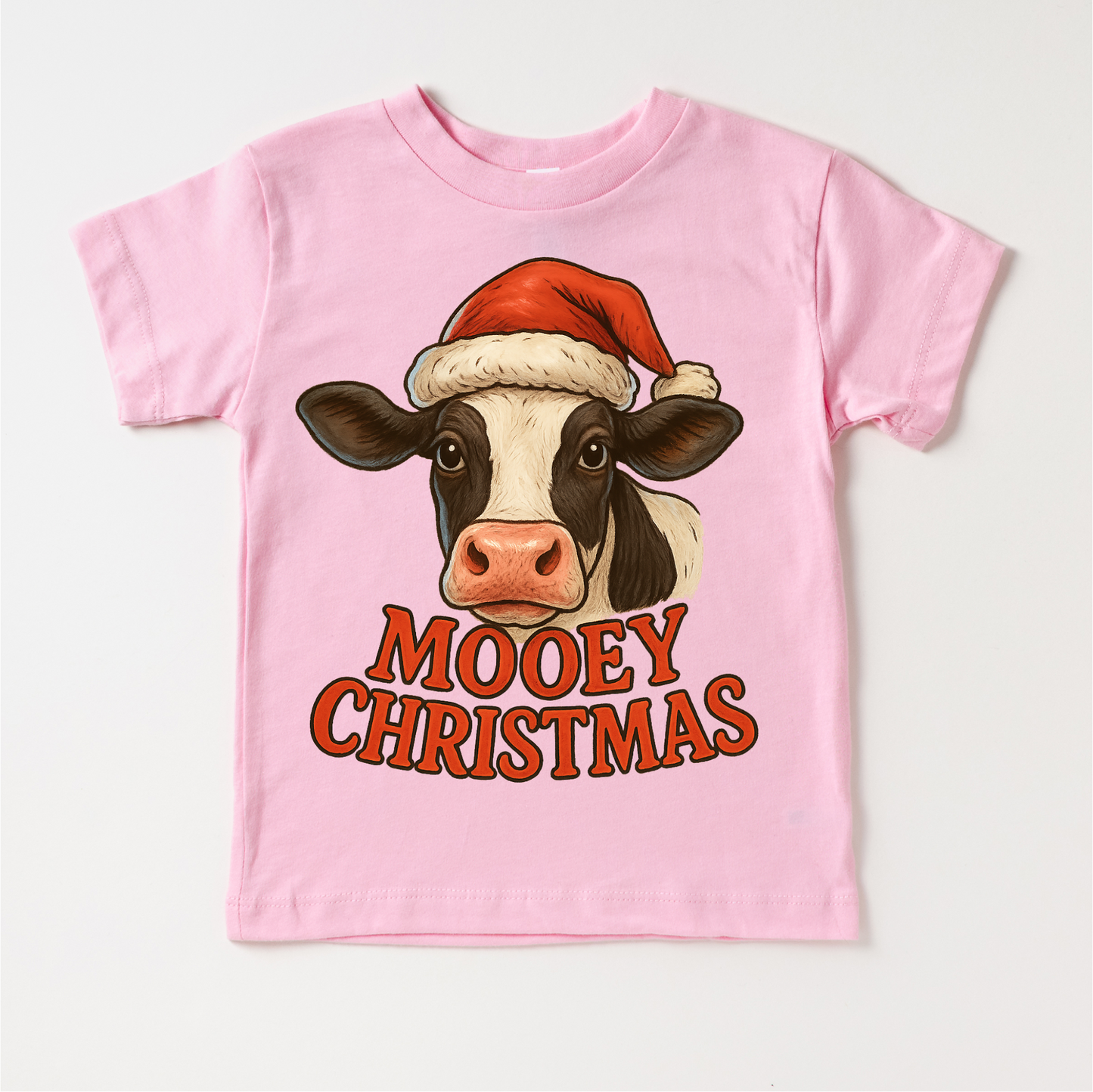 Mooey Christmas Country Cow Shirt - Farm Christmas Tee-Miller Ranch TX