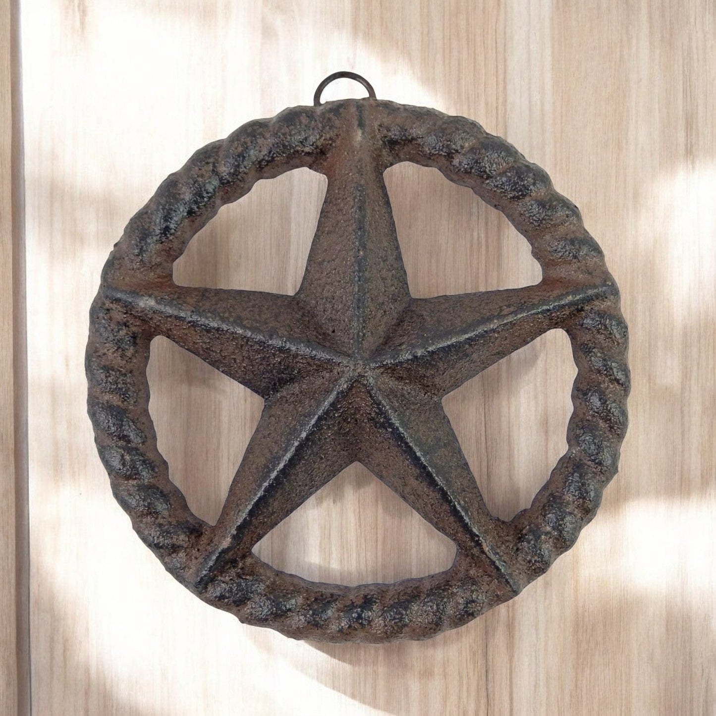 Roped Cast Iron Star - Western Rustic Wall Decor-Miller Ranch TX
