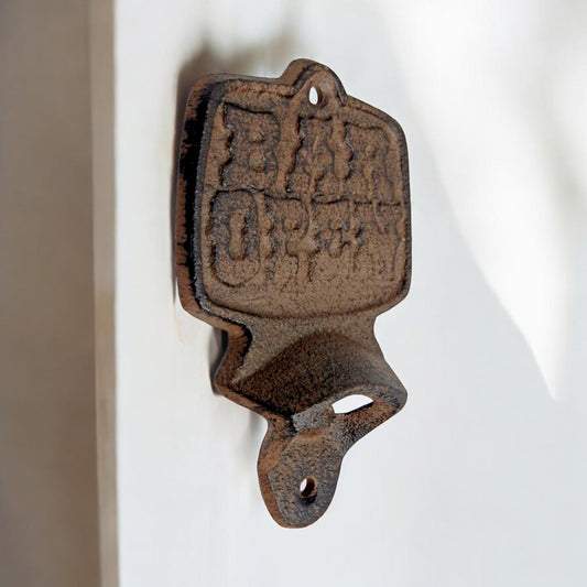 Rustic Cast Iron Bar Open Bottle Opener - Vintage Tavern Accessory-Miller Ranch TX