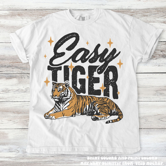 Retro Easy Tiger Shirt - Printed On Comfort Colors-Miller Ranch TX