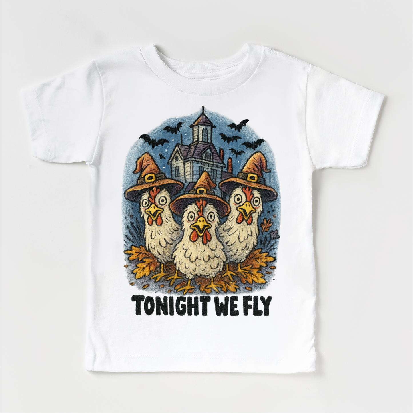 Tonight We Fly Chicken Witch Halloween Shirt - Halloween Tee-Miller Ranch TX