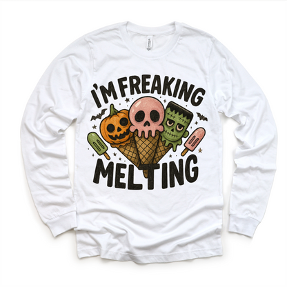 I'm Freaking Melting Ice-cream Halloween Shirt - Halloween Tee-Miller Ranch TX