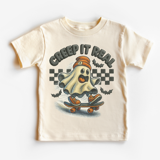 Creep It Real Skateboard Ghost Halloween Shirt - Halloween Tee-Miller Ranch TX