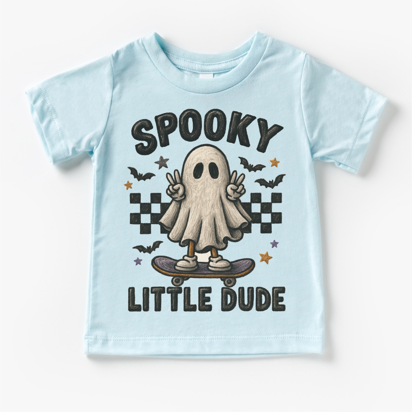Spooky Little Dude Skater Halloween Shirt - Halloween Tee - MU92-Miller Ranch TX