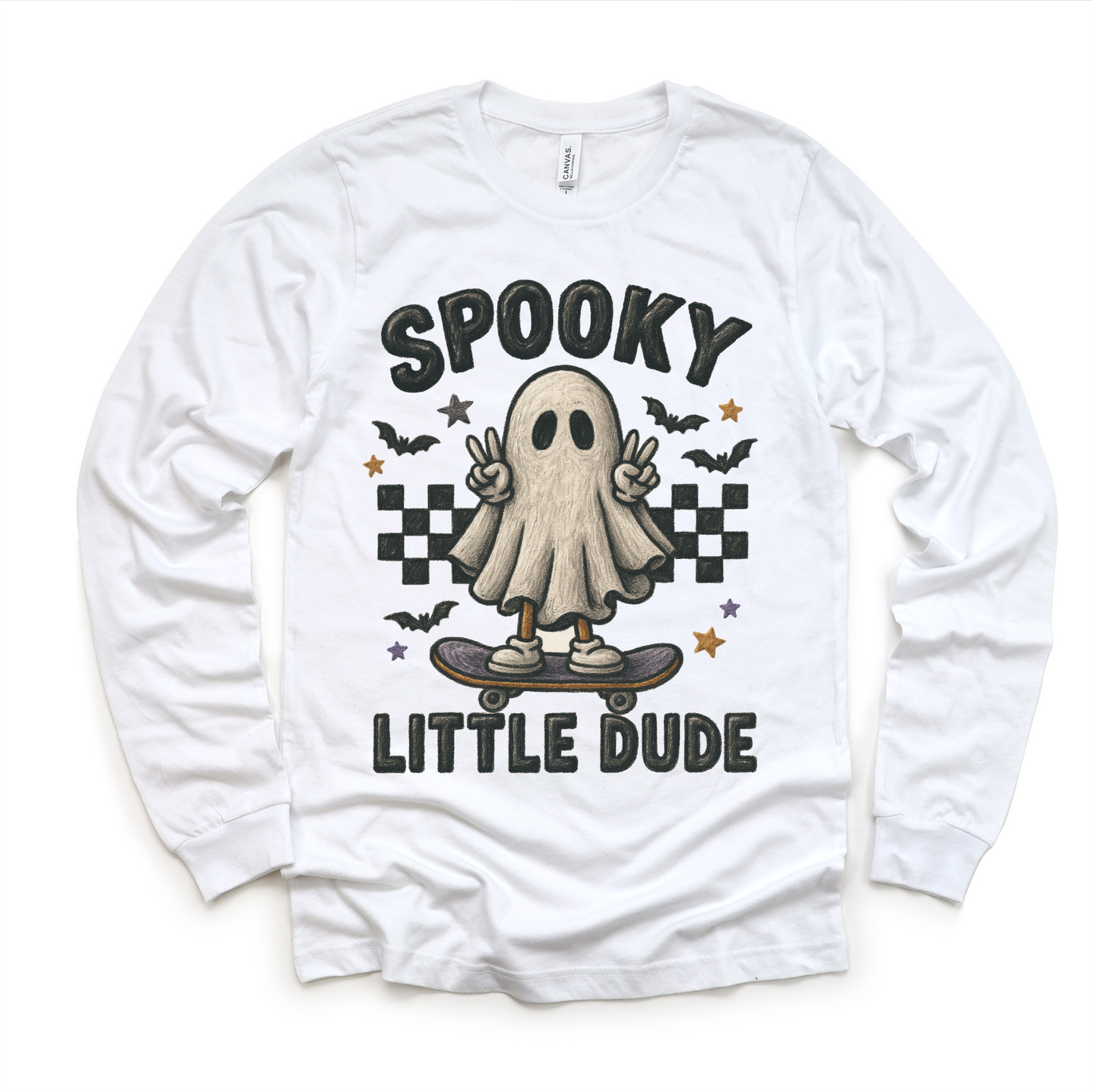Spooky Little Dude Skater Halloween Shirt - Halloween Tee - MU92-Miller Ranch TX