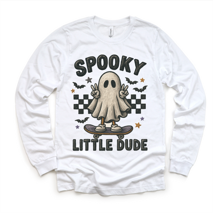 Spooky Little Dude Skater Halloween Shirt - Halloween Tee - MU92-Miller Ranch TX