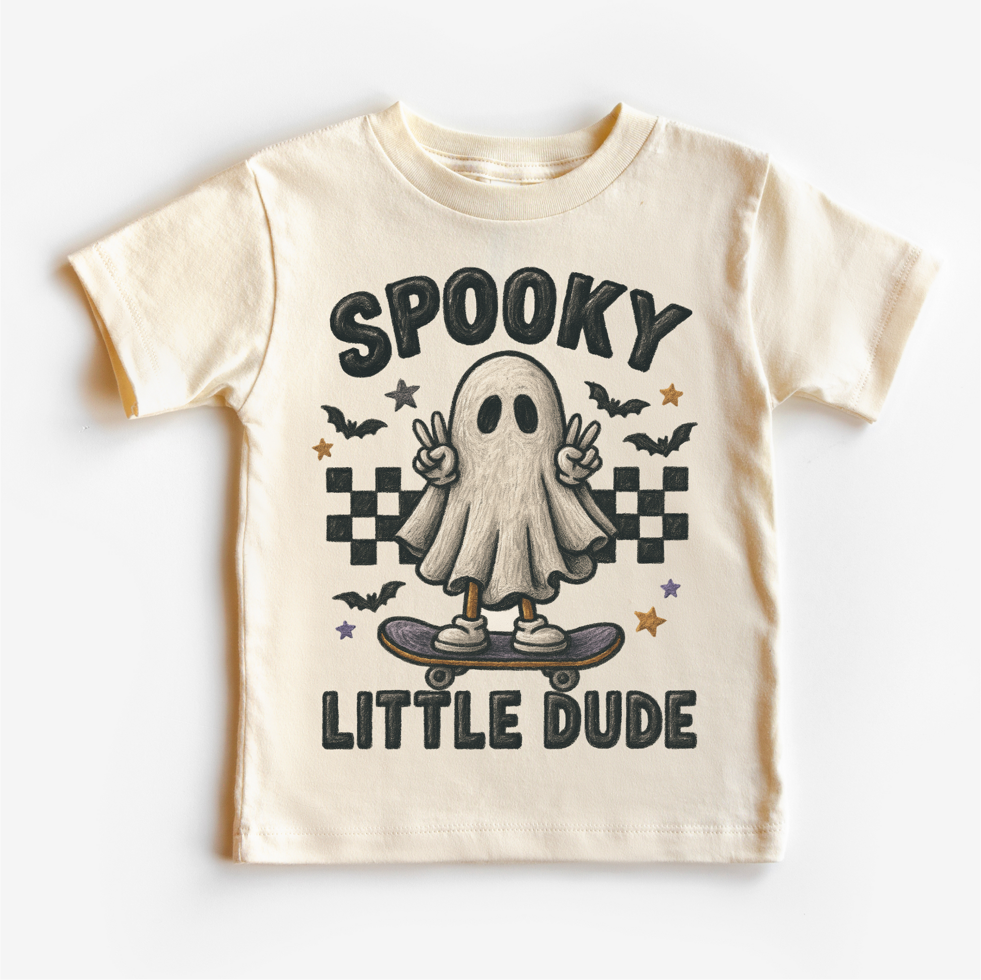 Spooky Little Dude Skater Halloween Shirt - Halloween Tee - MU92-Miller Ranch TX