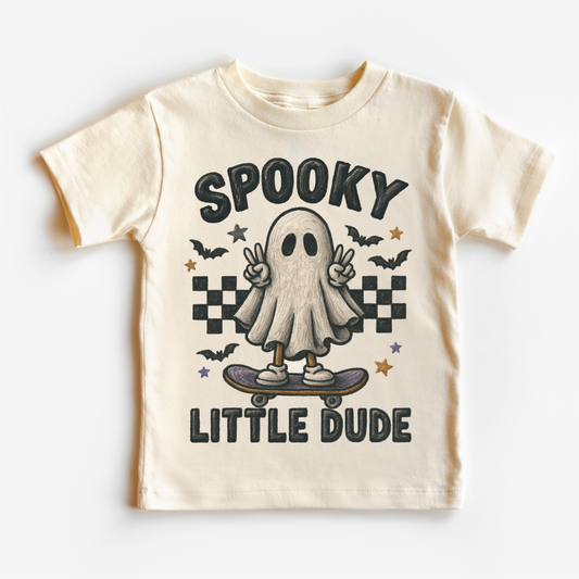 Spooky Little Dude Skater Halloween Shirt - Halloween Tee - MU92-Miller Ranch TX