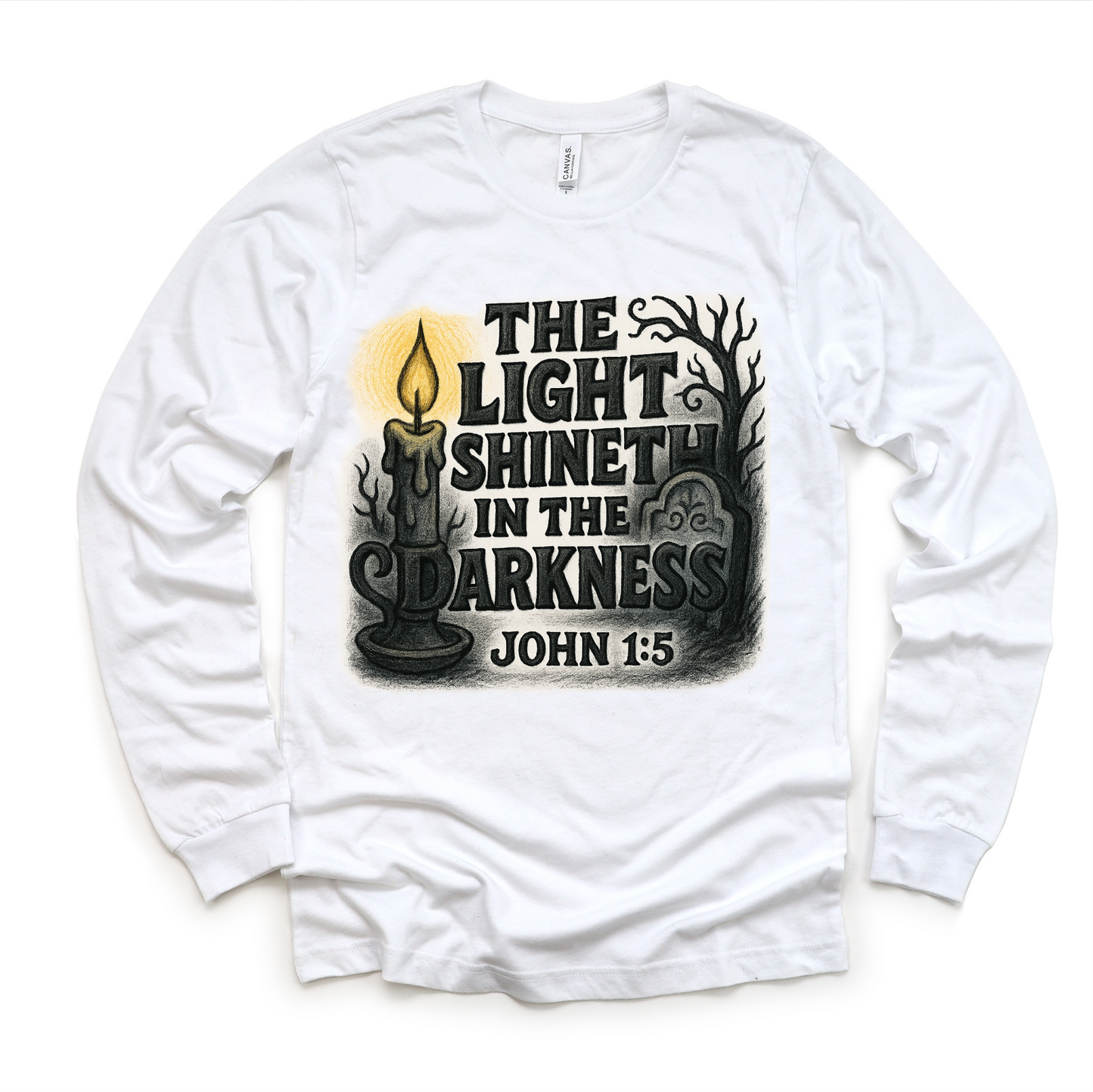 The Light Shineth In The Darkness Shirt - Christian Tee MZ26-Miller Ranch TX