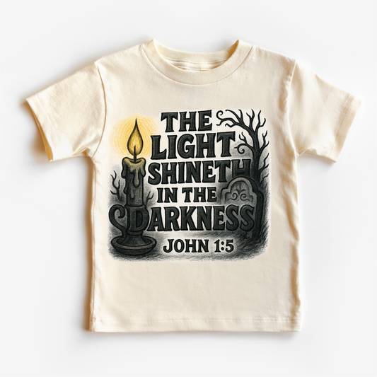 The Light Shineth In The Darkness Shirt - Christian Tee MZ26-Miller Ranch TX
