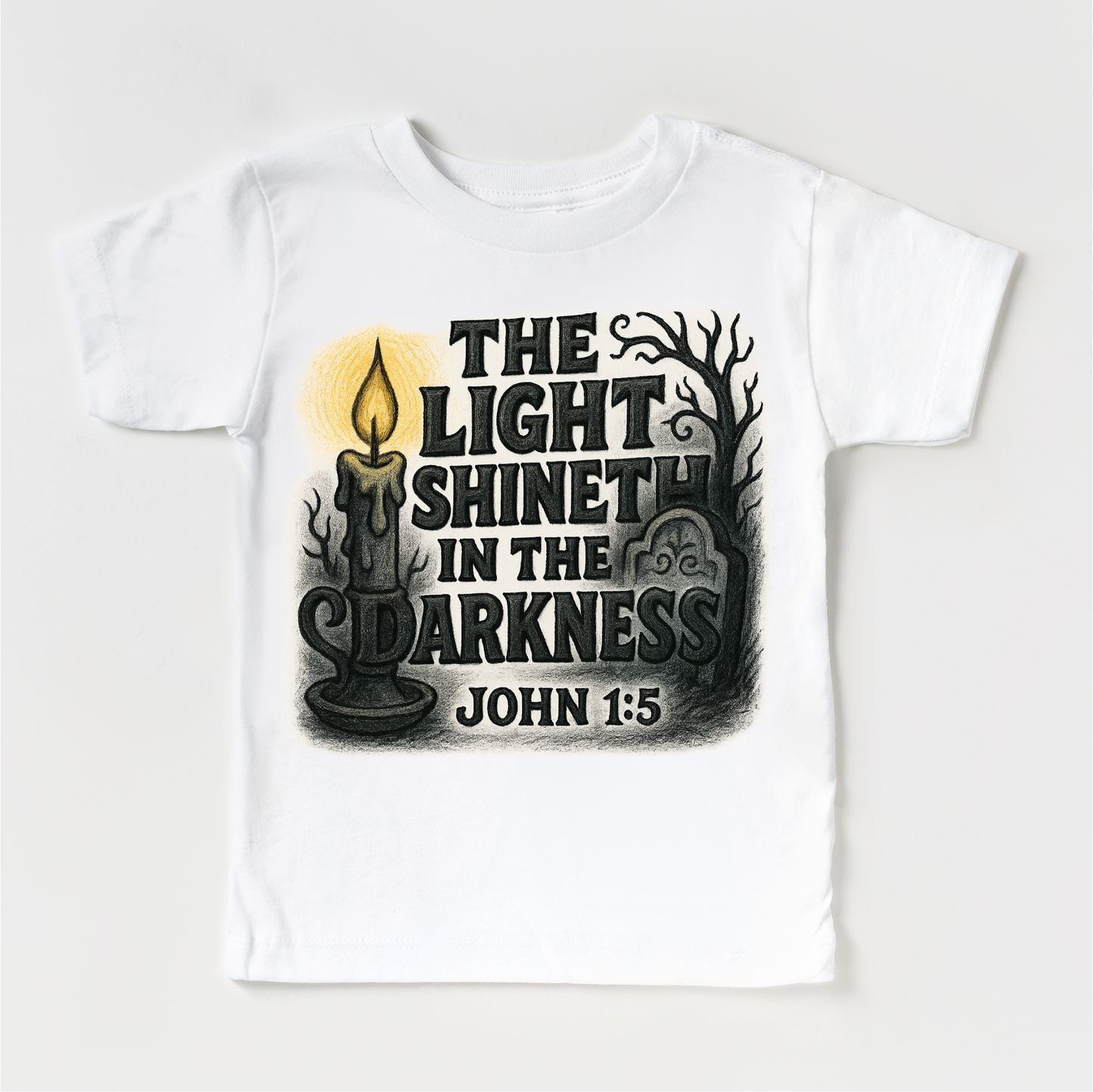 The Light Shineth In The Darkness Shirt - Christian Tee MZ26-Miller Ranch TX