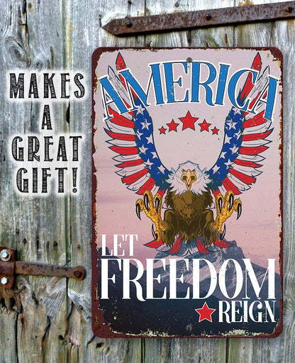 America - Metal Sign-Miller Ranch TX