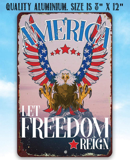 America - Metal Sign-Miller Ranch TX