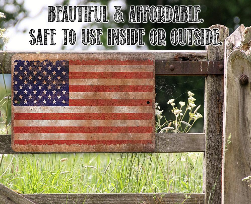 American Flag - Metal Sign-Miller Ranch TX