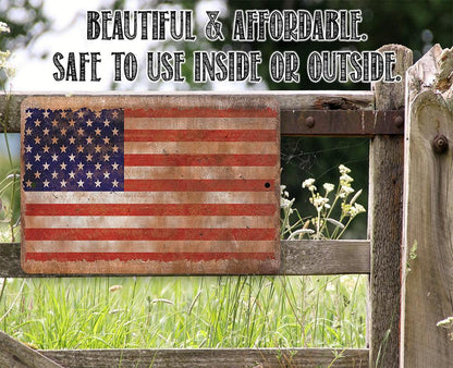 American Flag - Metal Sign-Miller Ranch TX