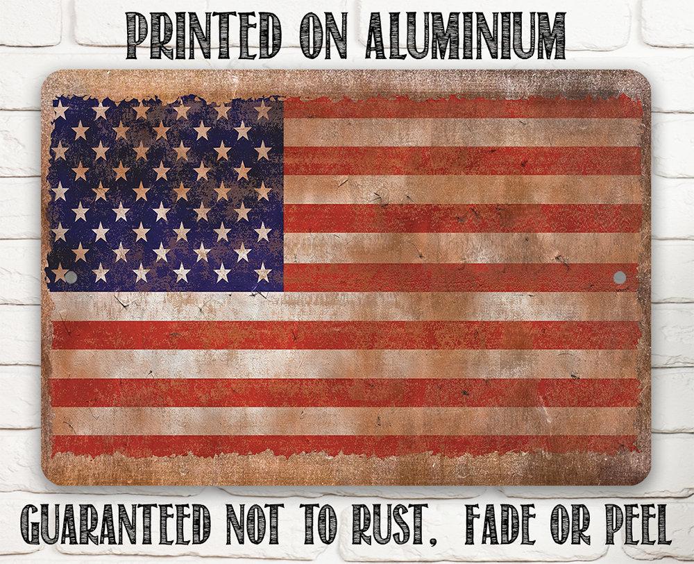 American Flag - Metal Sign-Miller Ranch TX