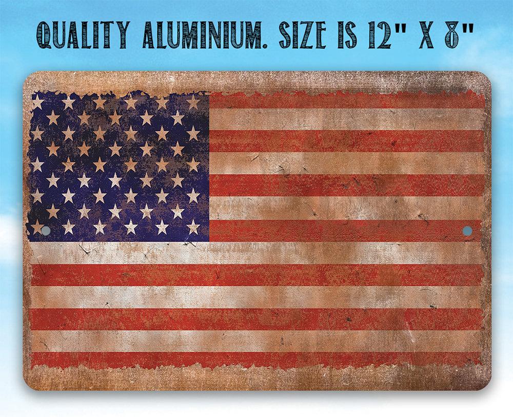 American Flag - Metal Sign-Miller Ranch TX