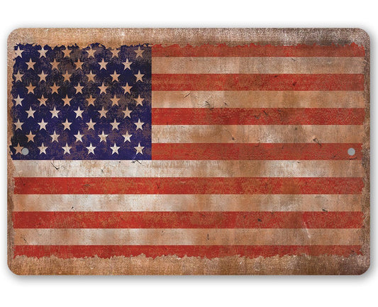 American Flag - Metal Sign-Miller Ranch TX