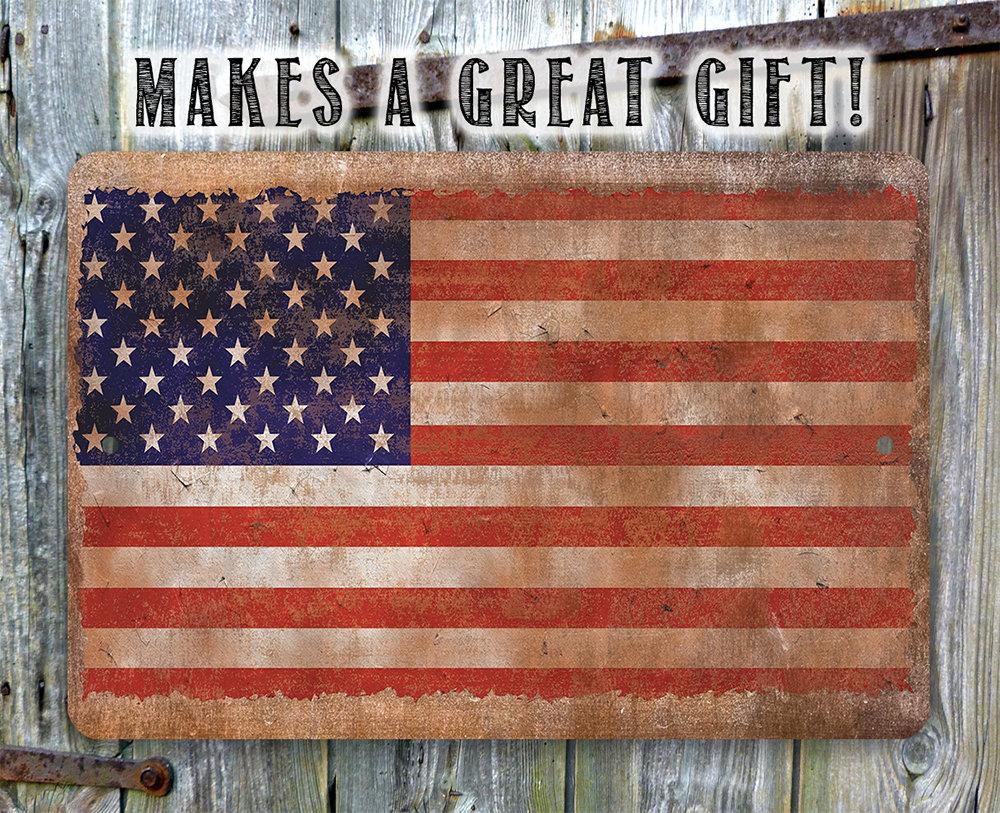 American Flag - Metal Sign-Miller Ranch TX