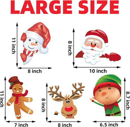Christmas Decorations - Christmas Window Clings Decorations Stickers Indoor - Snowflakes Window Clings Decor for Home Office Classroom-Miller Ranch TX