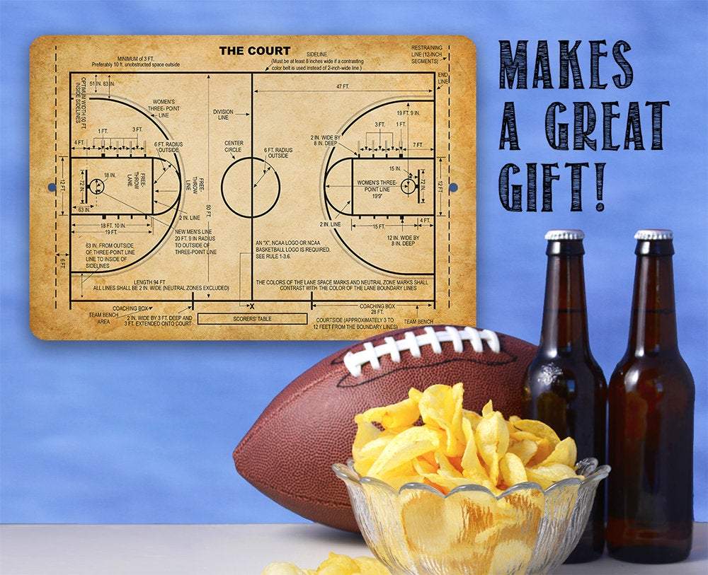 Basketball Court - Metal Sign-Miller Ranch TX